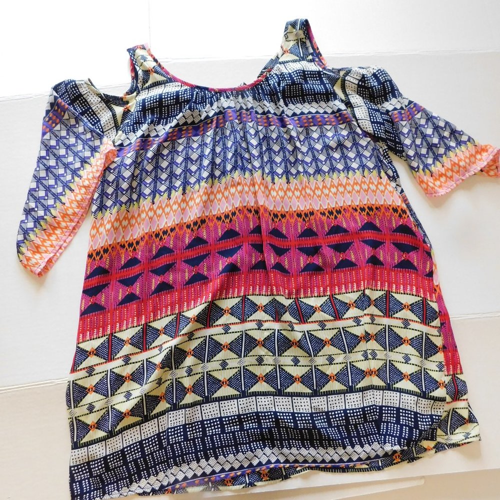Womens Shirt Colorful Flowing